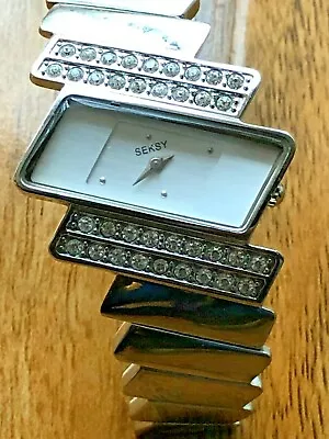 Trendy Fashionista Sekonda Seksy 4158 BKT Rectangular Dial Ladies Bracelet Watch • £7.99