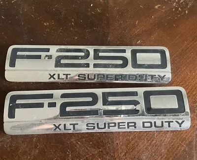 05-07 Ford F250 F-250 Xl Super Duty Side Fender Emblem Badge Chrome Oem Set • $29.99