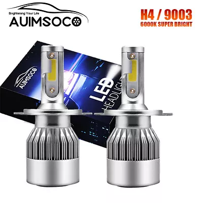 LED Headlight Kit H4/9003 6000K White HI/Lo Bulbs For Honda Civic 2001 2002 2003 • $20.99