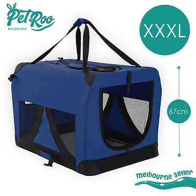 Paw Mate Portable Soft Dog Cage Crate Carrier XXXL - Blue • $111.90