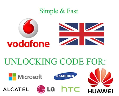 £1.19 • Buy Vodafone UK Unlocking Service Unlock Code Samsung Huawei Nokia Google HTC ZTE LG