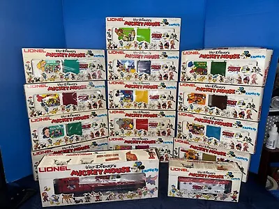 Lionel Disney 1977 1978 Mickey Mouse Express 15-piece O/027-gauge Train Set • $700