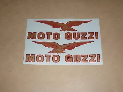 Moto Guzzi Decal SET Die-cut California 3 Florida Nevada Gas Tank LARGE Red/gold • $18.75