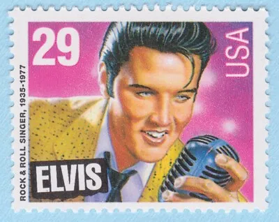 1992 Elvis Presley Stamp Rock & Roll Singer Us 29 Cent Single Unused Postage Mnh • $1
