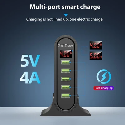 $25.18 • Buy Phone Charging USB Charger HUB Power Adapter Charging Station Charge Dock