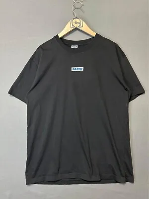 Paper Clothing MENS Medium Black Box Logo Tee Streetwear Designer Outdoor • $19.64