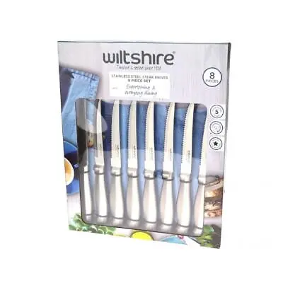 Wiltshire Stainless Steel Serrated Steak Knife Set | 8 Pcs • $49.95