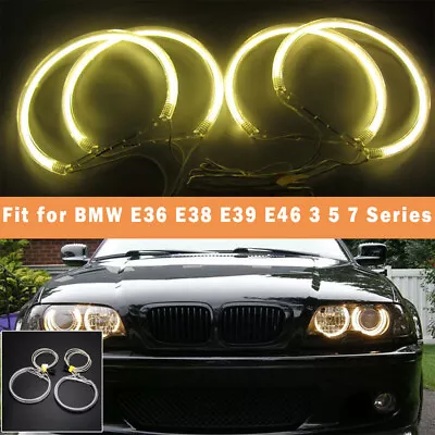 Angel Eye Halo Light Ring CCFL Yellow Warm White For BMW E46 E39 E38 E36 • $41.74