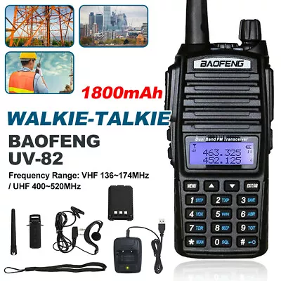 £34.19 • Buy Baofeng Uv-82 Dual Band Vhf/uhf Walkie Talkie Long Range Fm Two Way Ham Radio