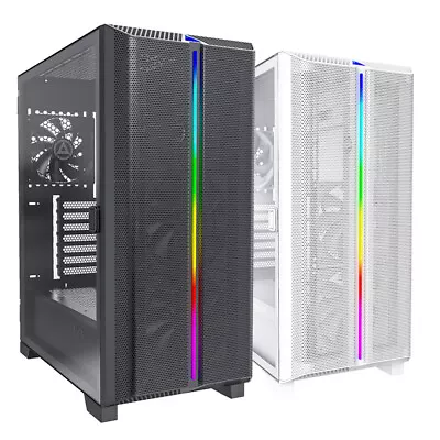 Montech Sky One Light ARGB Black | White ATX Mid Tower Gaming PC Case Chassis • $99