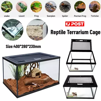 Reptile Enclosure Terrarium Cage Lizard Snake Frog Spider Scorpion Insect Cage • $84.89