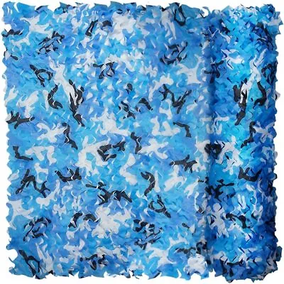 Blue Camo Net Military Hide Shooting Fishing Camping Hide Travel Camouflage Net  • $10.99