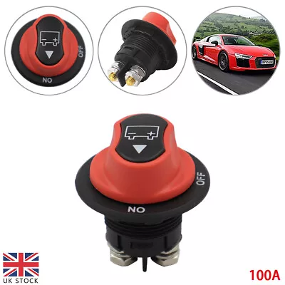 100A Battery Switch Isolator Cut Off Kill For Car Knob Marine Boat Motorbike 12V • £8.73
