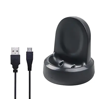 Wireless Charger Dock Holder With Cable For Galaxy Smart Watch Gear S2 S3 R800 A • £10.78