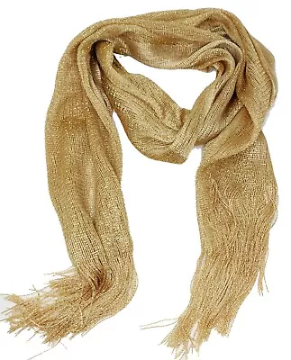 Shimmer And Shine Fringed Scarf Wrap Shrug Sparkly  • $8.90