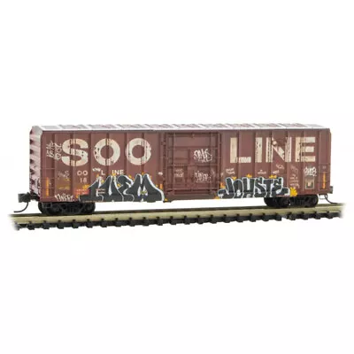 Soo Line 50' Ribside Box Car Weathered Micro-Trains Line MTL# 027 52 060 N Scale • $36.49