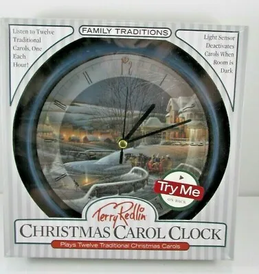 New Terry Redlin Christmas Musical Carol Battery Clock • $16.99