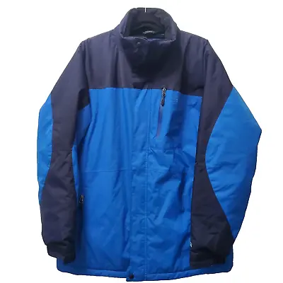 LL Bean Mens Rugged Ridge Parka Insulated Winter Snow Jacket Coat Tek Blue L • $50