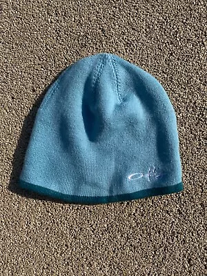 Women's Oakley Beanie Outdoor Hat One Size Embroidered Logo Blue/Green One Size • $34