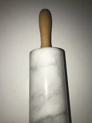 Marble Rolling Pin 10  Long Barrel 18  Total Length 100% Solid Unbranded • $15