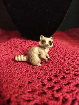 Vintage Ceramic Mini Raccoon Figurine SO Cute! • $7