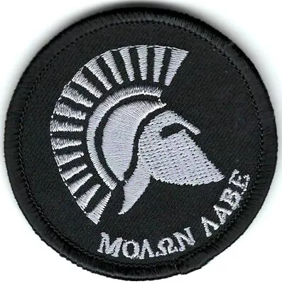 Spartan Molon Labe Come And Take Grey Black Patch Fits VELCRO® BRAND Fastener • $3.99