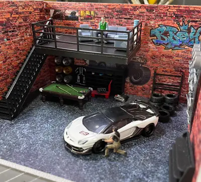 AU 1:64 Garage Repair Shop Display Scene Model Resin For Car BN • $50.59