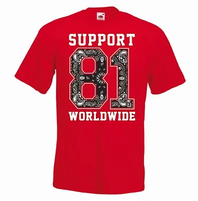 Hells Angels Support 81 Big Red Machine T-Shirt   Worldwide - Since 1948 Red New • $50.56