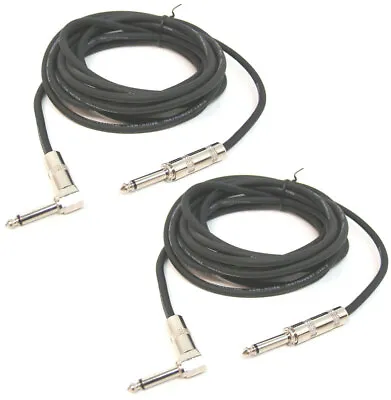 (2) DJ Pro Audio 15 Foot 1/4  To 1/4  Jack PA Speaker Pair Cable Package New • $19.99