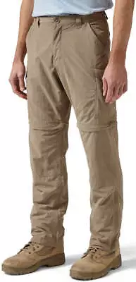 Craghoppers Mens Nosilife Convertible II (Short) Walking Trousers Outdoor Brown • £20.49