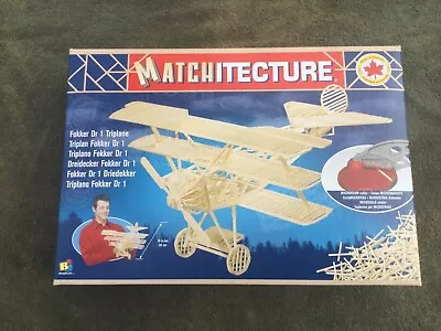 Matchitecture 6610 - Fokker Dr1 Triplane Matchstick Model Kit Match Stick • $18.78