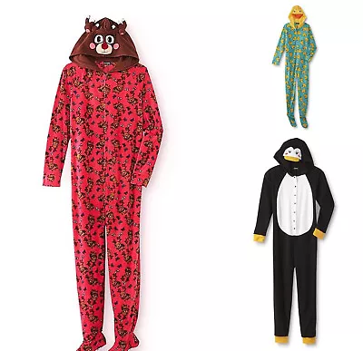$26.99 • Buy Women's Pajamas 1 Piece Hooded Footie (Penguin Not Footed) JOE BOXER 