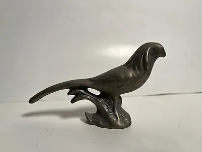 Vntg Pewter Peacock Bird Figure Cast Decor Mini Worn Small Toy Fowl Metal Item • $18.45