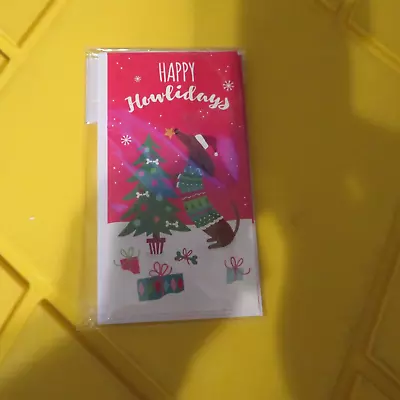 Dachshund Happy Holidays Christmas 4 Count Money Holders NEW In Package • $9.99