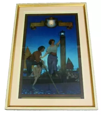 16  X 26   MAXFIELD PARRISH MAZDA CALENDAR LITHOGRAPH  THE VENETIAN LAMPLIGHTER  • $1350