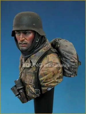 Young Miniatures - German Waffen SS Ardennes 1944  - 1/10th Resin Bust - YM1810 • £30