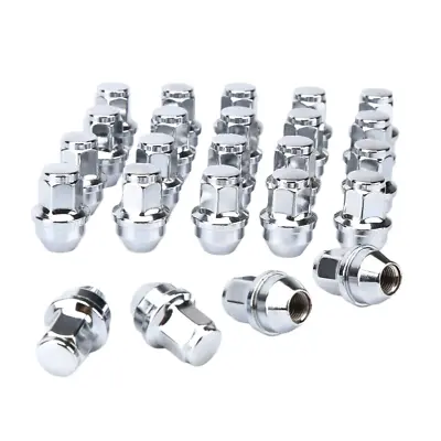 Fit Ford F-150 2015-2022 24pc Oem Replacemnt Solid Lug Nuts 14x1.5 Thread Chrome • $35.14