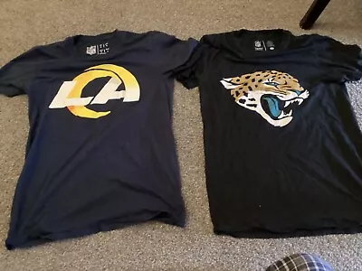 2 Small Adult Nfl T Shirts Jacksonville Jaguars & Los Angeles Rams Used Vg+ £1 • £0.99