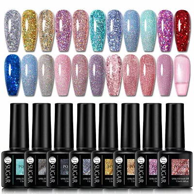 £1.19 • Buy UR SUGAR Christmas Gel Nail Polish Glitter Shiny UV LED Sequins Varnish Blue Gel