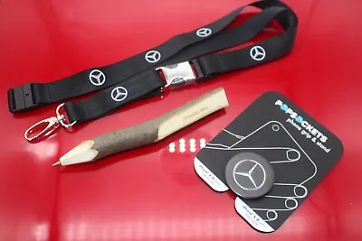 Mercedes Benz Press Gift : Lanyard + Ballpoint Pen + Phone Grip  New Genuine AMG • $14.10