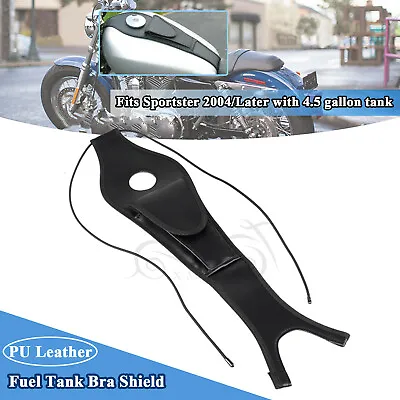 Motorcycle PU Leather Fuel Tank Bib W/Pouch For Harley Sportster 1200/883 04-UP • $28.98