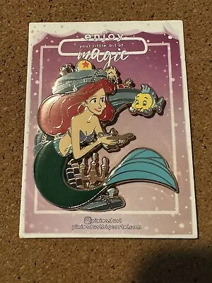 Ariel Little Mermaid Fantasy Pin Flounder LE 50 • $80