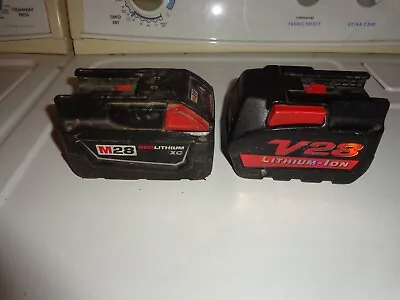 2 For Parts/Not Working Milwaukee M28 V28 Lithium Ion Battery Packs • $30