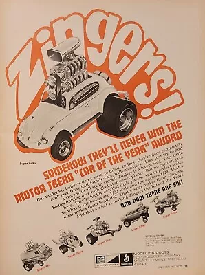 1971 MPC Models Zingers Original Print Ad Super Van Super Dune Super Drag Vette • $7.99