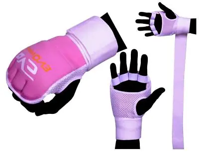 EVO Ladies Pink Boxing Gel Gloves MMA Inner Hand Wraps Body Combat Martial Arts • $6.20
