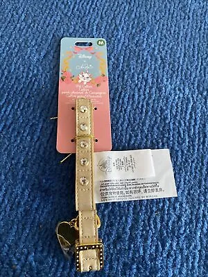 Disney Parks Disney Tails. Marie Aristocat Charm Gold  Jeweled Collar Dog M New • $18