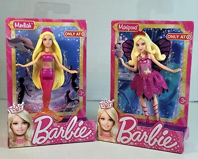 BARBIE MERLIAH & MARIPOSA 2010 TARGET EXCLUSIVE 4  Mini Figures/Dolls (Set Of 2) • $24.99