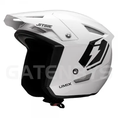 Jitsie HT1 Umix Trials Helmet WHITE Road Legal Beta Gasgas Montesa 4T Sherco • $117.62