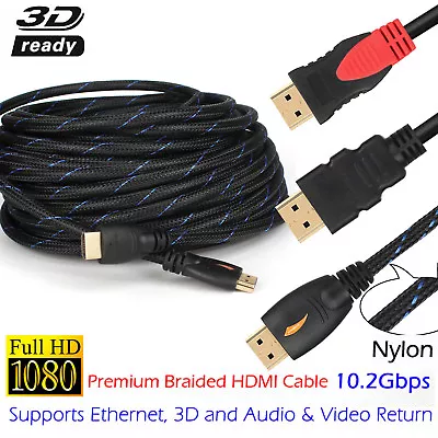 Updated Ultra-HD HDMI Cable Cord Supports 1080P 2160P@60hz 4K ARC (0.5m - 20m) • $8.54