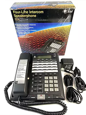 AT&T Four-Line Intercom Speakerphone 854 Business Phone Tested And Works • $39.95